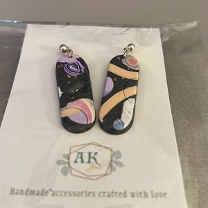 Handmade lite weight clay earrings